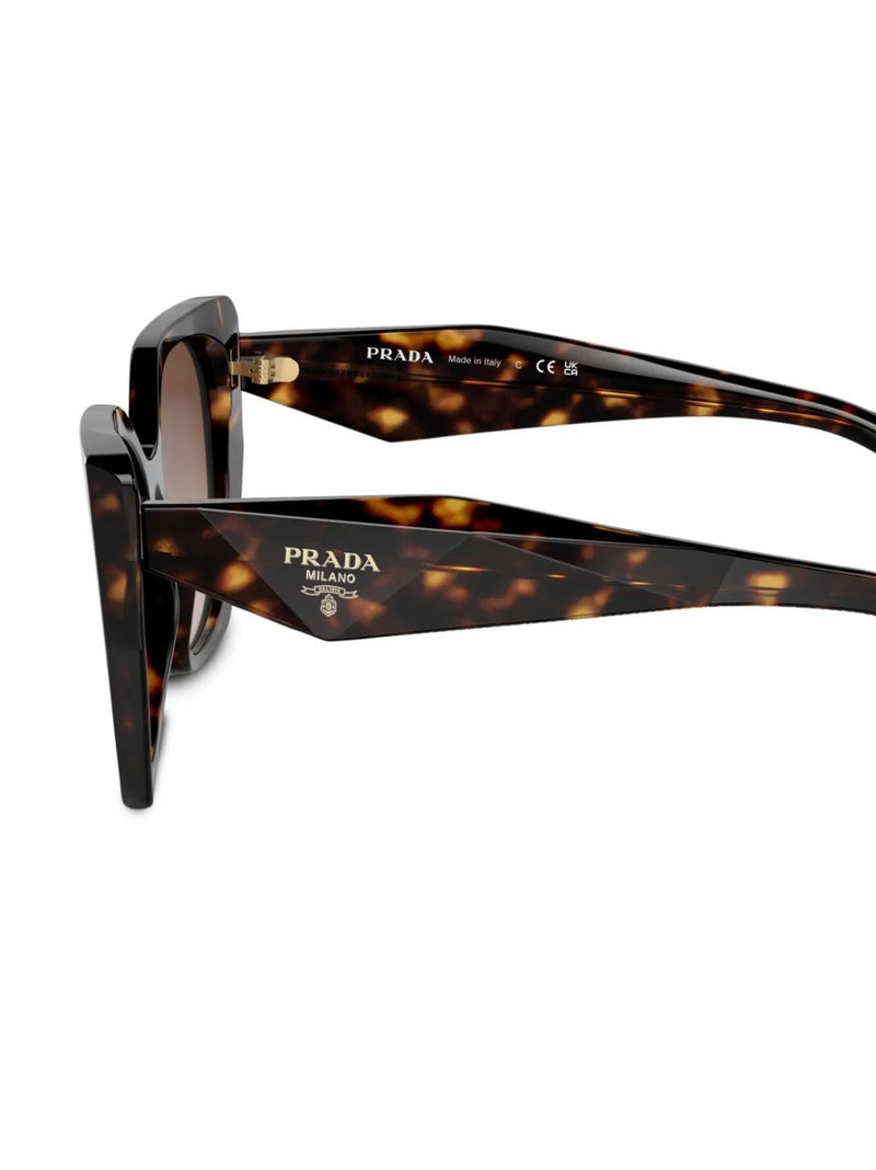 Óculos de sol Prada Eyewear com logo e efeito tartaruga