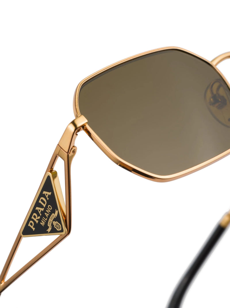 Óculos de sol Prada Eyewear retangular com logo