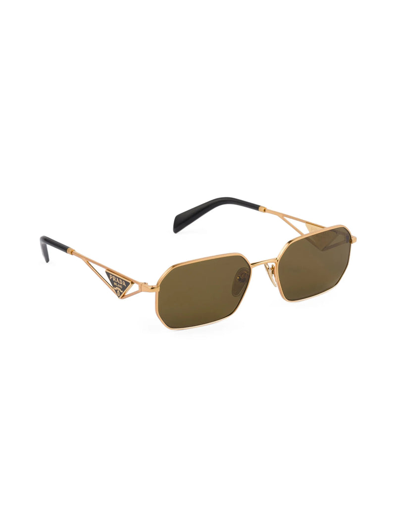 Óculos de sol Prada Eyewear retangular com logo