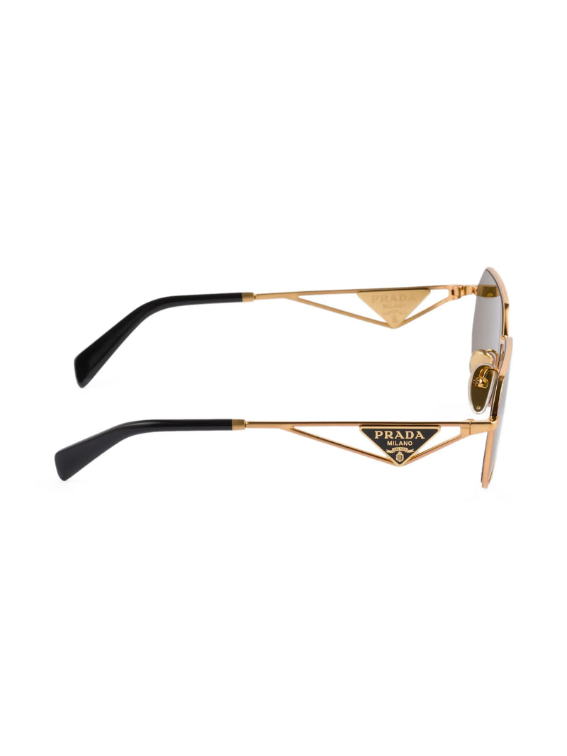 Óculos de sol Prada Eyewear retangular com logo