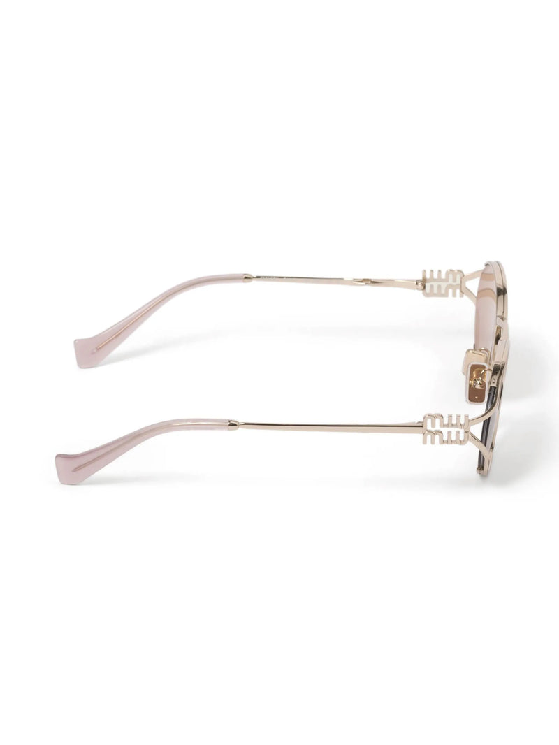 Óculos de sol Miu Miu Eyewear oval com logo