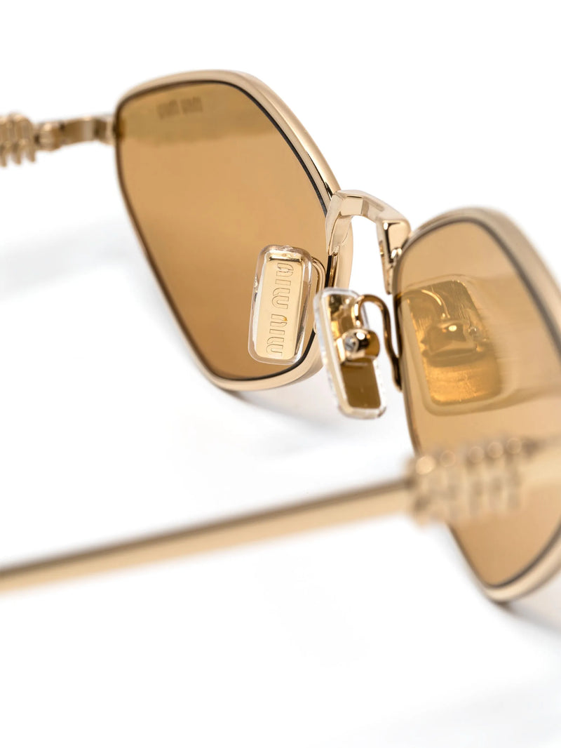 Óculos de sol Miu Miu Eyewear geométrico