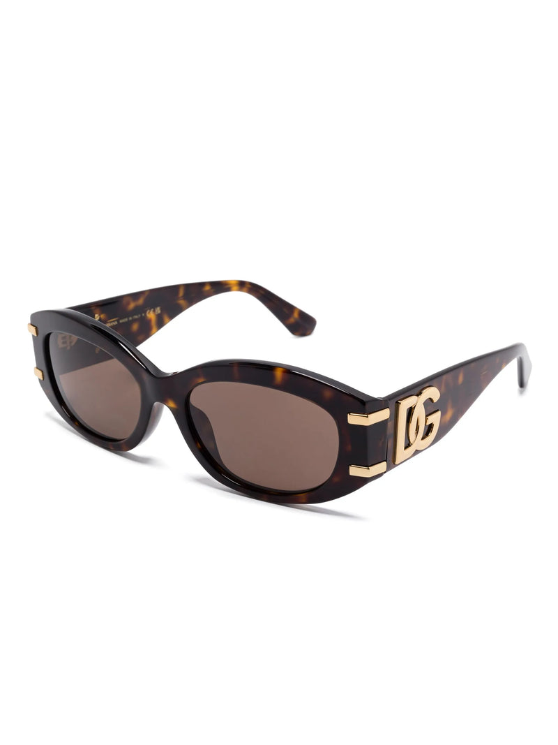 Óculos de sol Dolce & Gabbana Eyewear com placa de logo DG