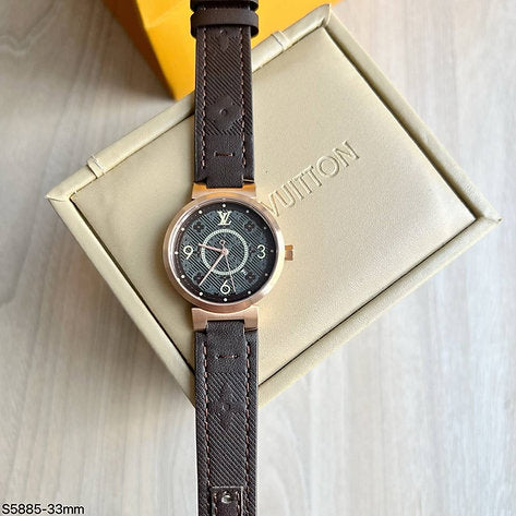 Relógio Louis Vuitton Tambour Slim Rose 34mm Women