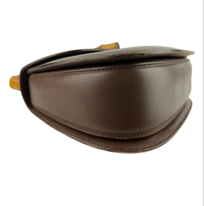 Bolsa Tiracolo Gucci Bamboo Marrom Original