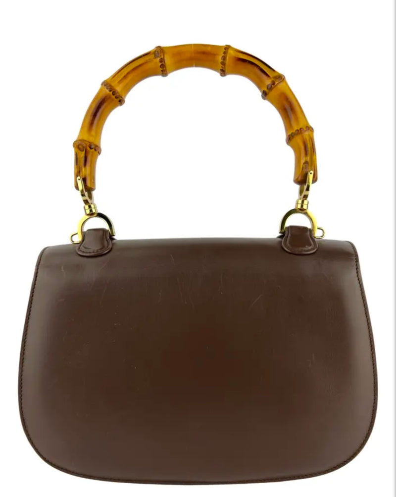 Bolsa Tiracolo Gucci Bamboo Marrom Original