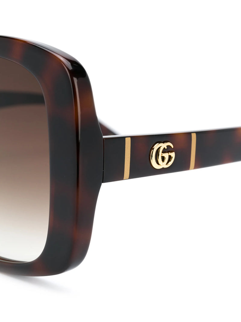 Óculos de sol Gucci Eyewear quadrado com duplo G