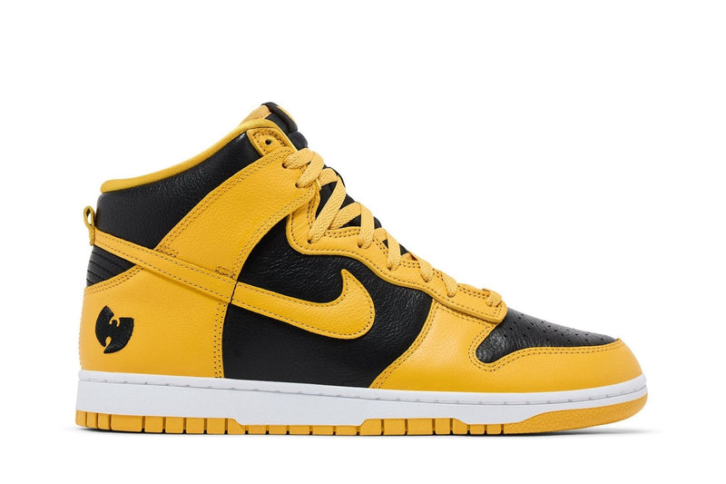 Tênis Nike Dunk High x Wu Tang Clan Black and Pollen Amarelo