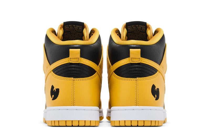 Tênis Nike Dunk High x Wu Tang Clan Black and Pollen Amarelo