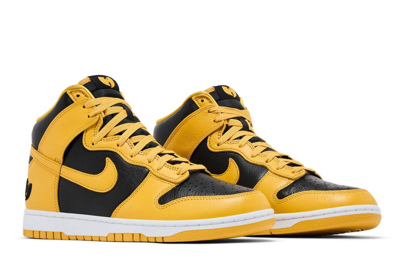 Tênis Nike Dunk High x Wu Tang Clan Black and Pollen Amarelo