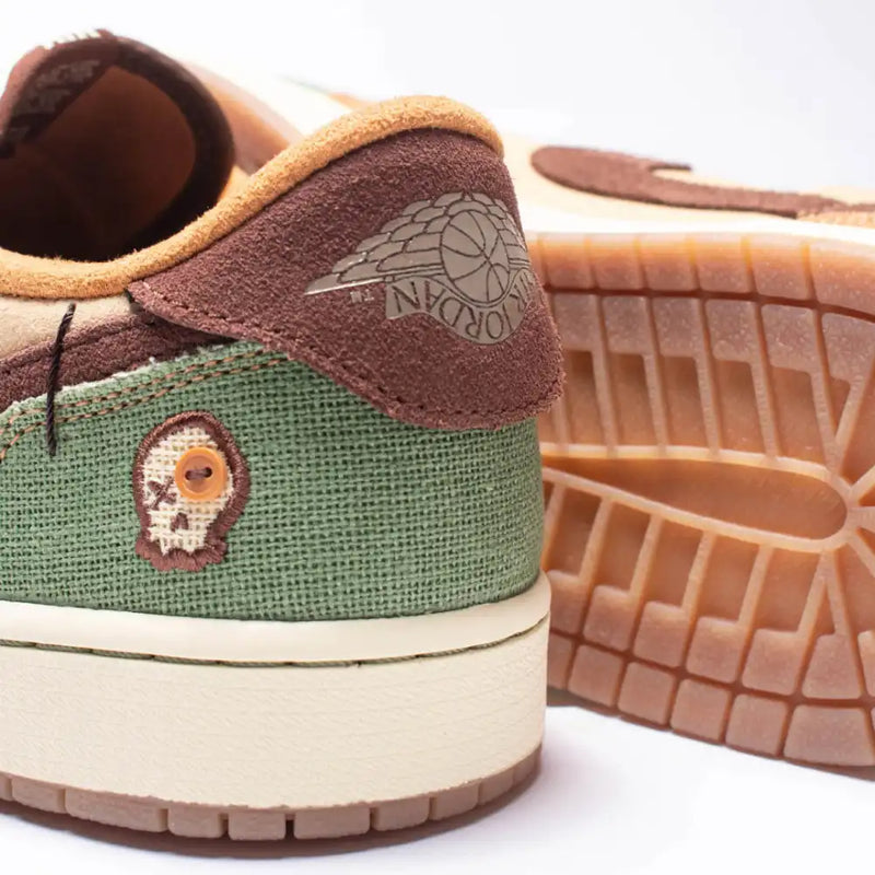 Tênis Air Jordan 1 Low Voodoo Flax and Oil Green