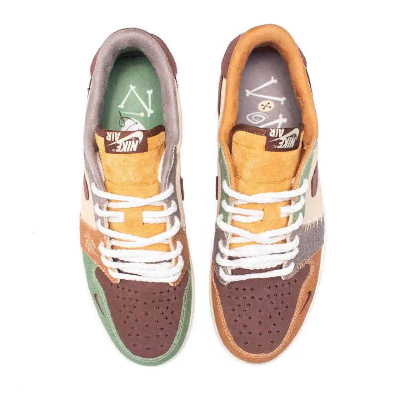 Tênis Air Jordan 1 Low Voodoo Flax and Oil Green
