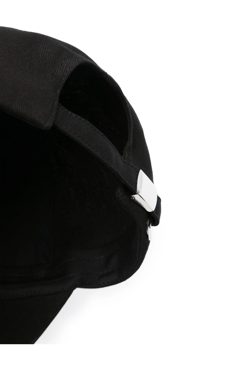 Boné preto Balmain com logo bordada