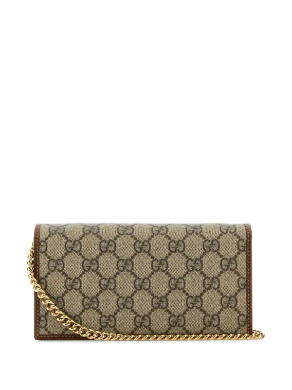 Carteira Gucci com alça e detalhe Horsebit 1955