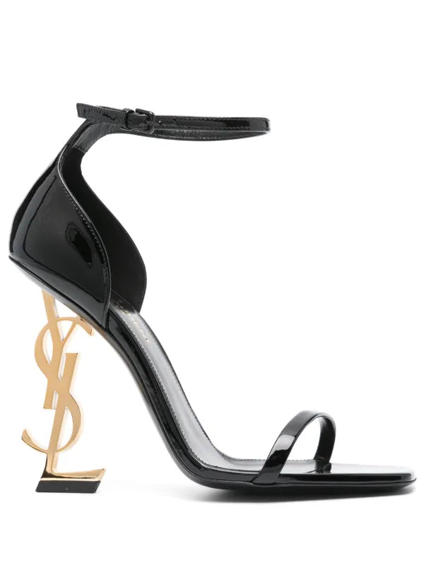 Sandália Yves Saint Laurent Opyum de couro envernizado