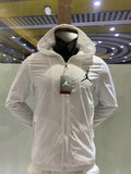 Jaqueta Nike Corta Vento Jordan x PSG Branca e Preta
