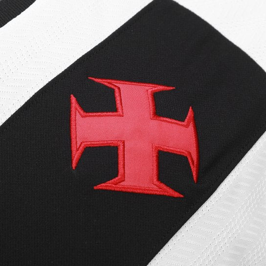Camisa Vasco II 25/26 s/n Jogador Kappa Feminina - Branco+Preto