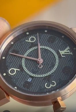 Relógio Louis Vuitton Tambour Slim Rose 34mm Women