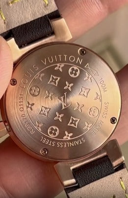Relógio Louis Vuitton Tambour Slim Rose 34mm Women