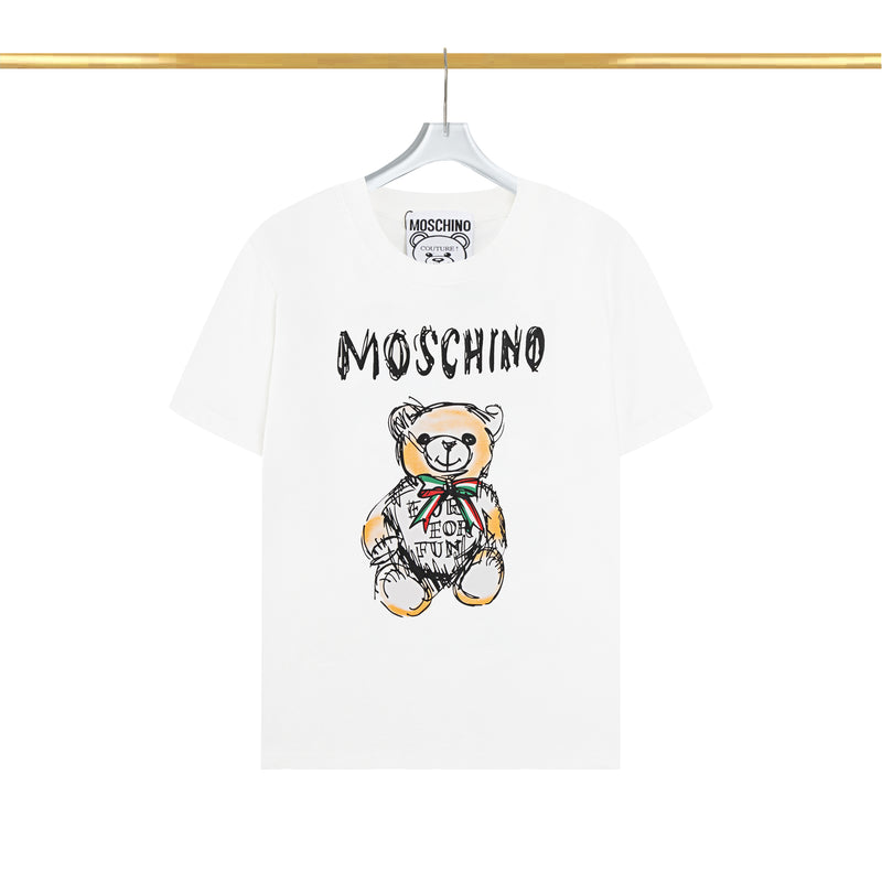 Camiseta T-Shirt Moschino Preta e branca