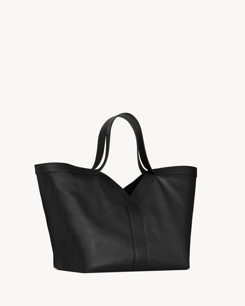 Bolsa Yves Saint Laurent Tote in Leather Black and Brown