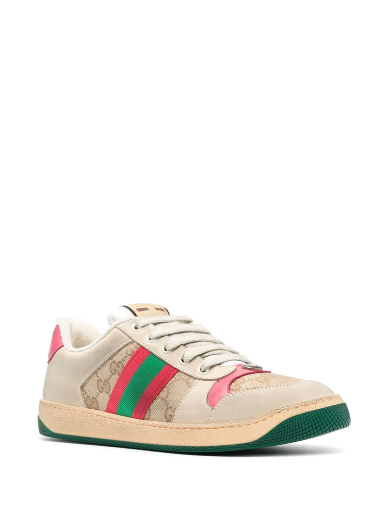 Tênis Gucci Tênis Screener com efeito destroye