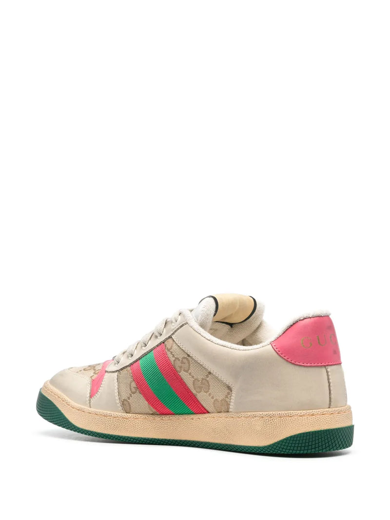 Tênis Gucci Tênis Screener com efeito destroye