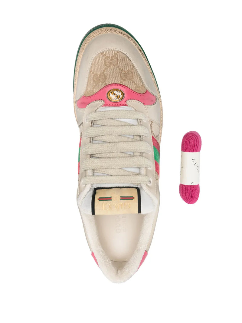 Tênis Gucci Tênis Screener com efeito destroye