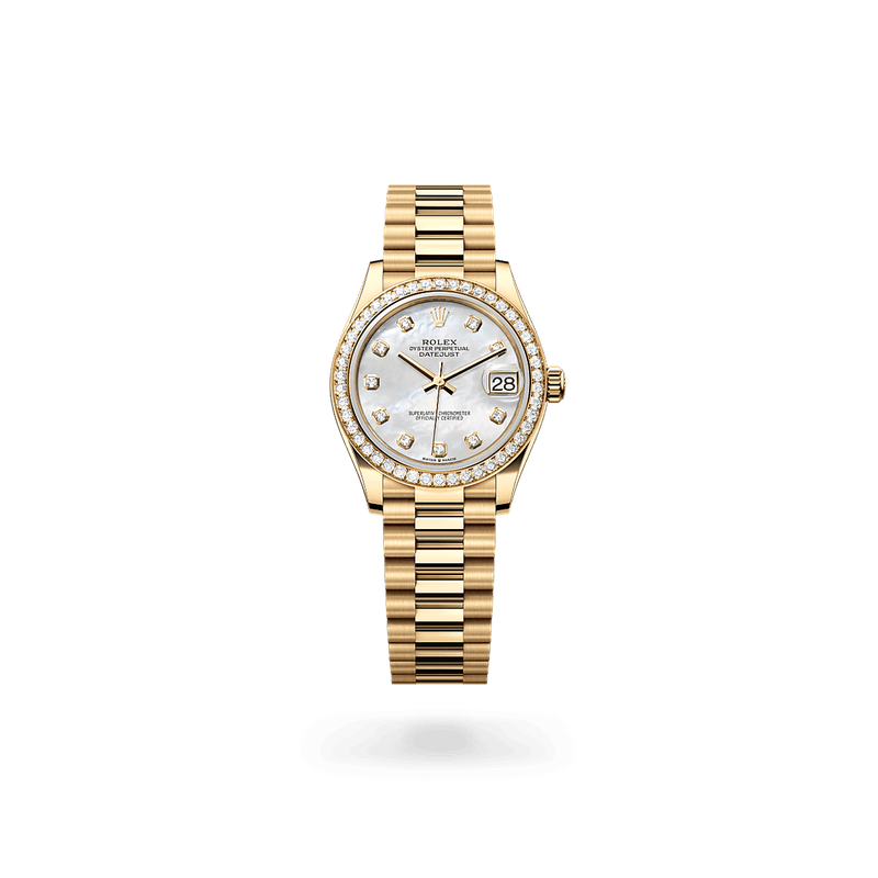 Relógio Rolex Datejust 40mm Gold Diamond Bezel