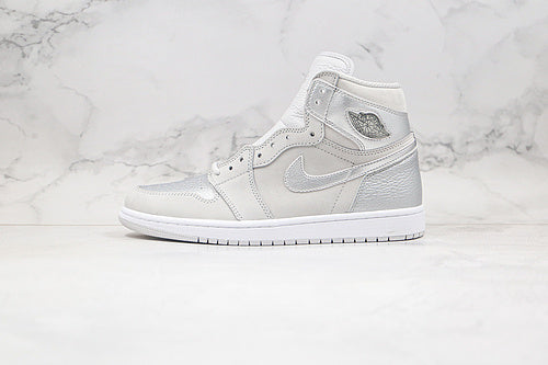 Jordan High Top AJ1 Cinza Metálico Prata