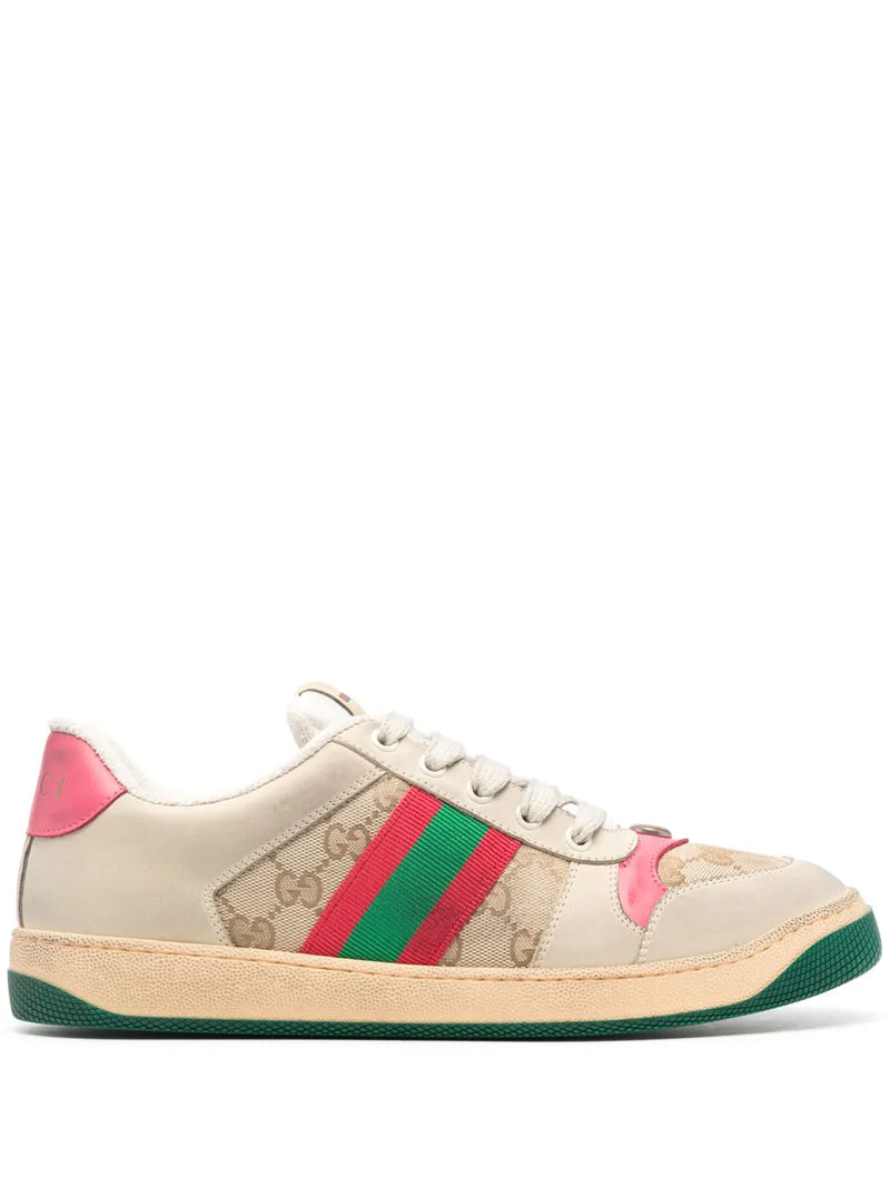 Tênis Gucci Tênis Screener com efeito destroye